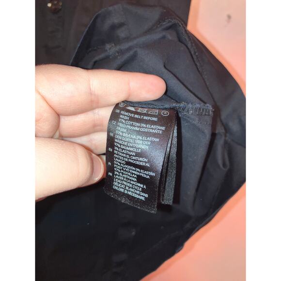 H&M Black Utility Button Front Sleeveless Shirt Dress Size 8 - Picture 2 of 4